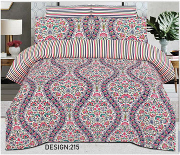 Gul Ahmad 3 PCs Bedsheet Set D-215