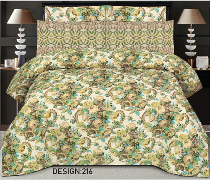 Gul Ahmad 3 PCs Bedsheet Set D-216