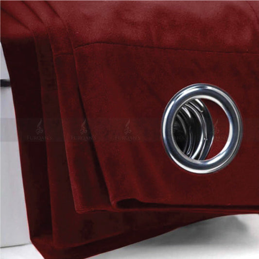 Premium Velvet Curtains (Maroon Color)