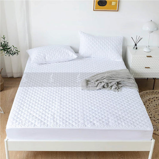 Quilted Waterproof Mattress Protector (White Color)