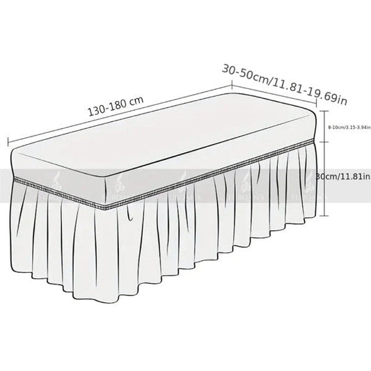 Rectangle Frill Style Bedroom Puffy Cover