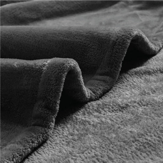 Super Soft AC Fleece Blanket (Dark Grey Color)