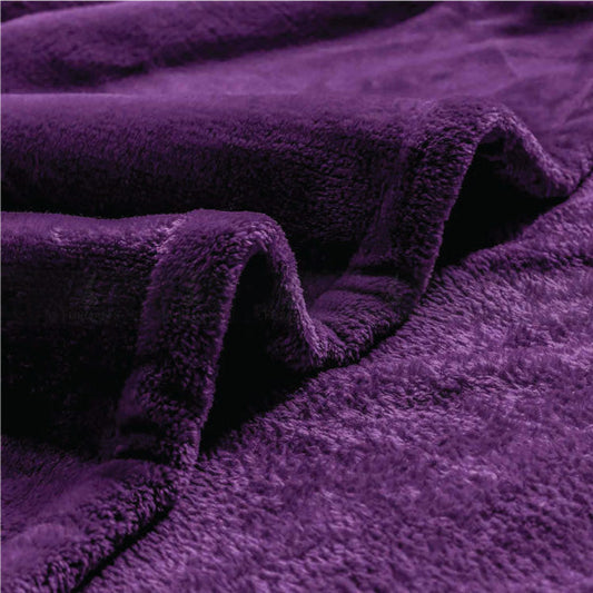 Super Soft AC Fleece Blanket (Plum Color)